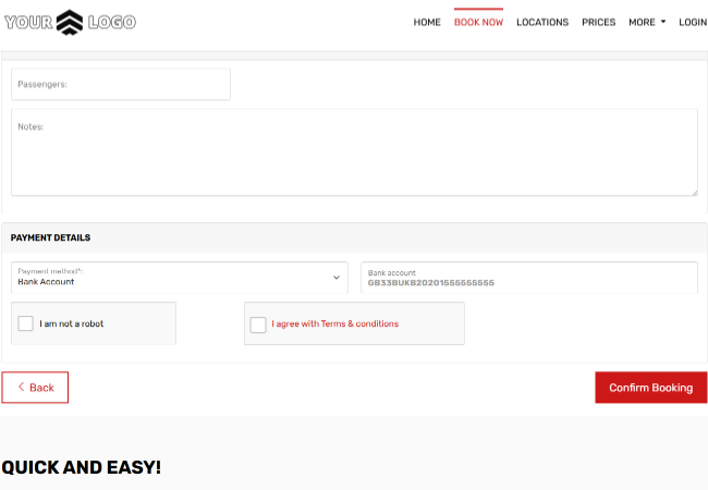Complete payment and terms acceptance step