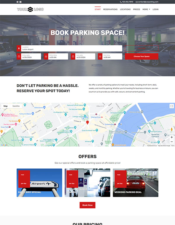 website builder - reservation software
