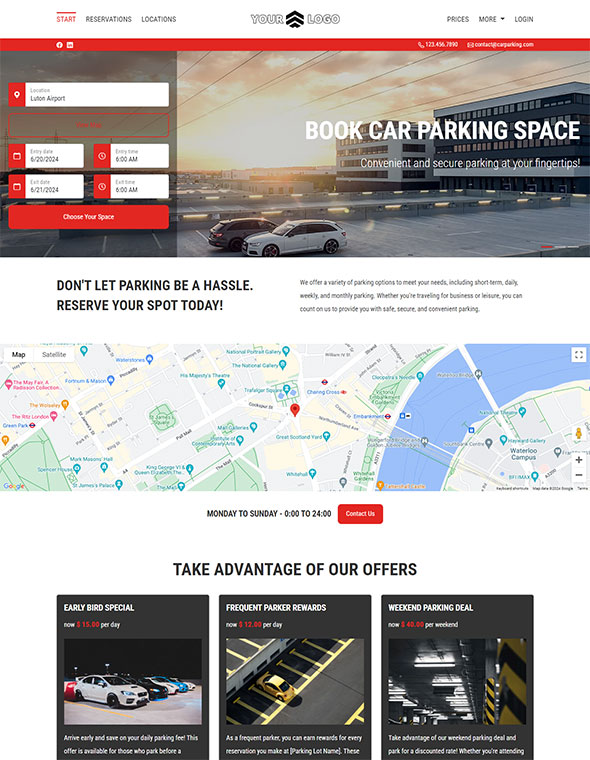 website builder - reservation software