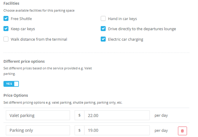 parking locations spaces - parking reservation system