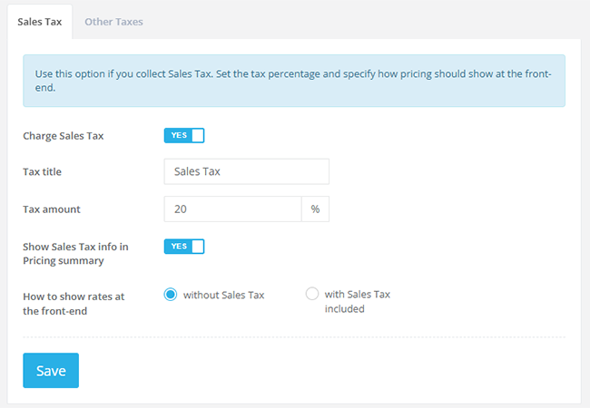 payments taxes discounts - parking booking system